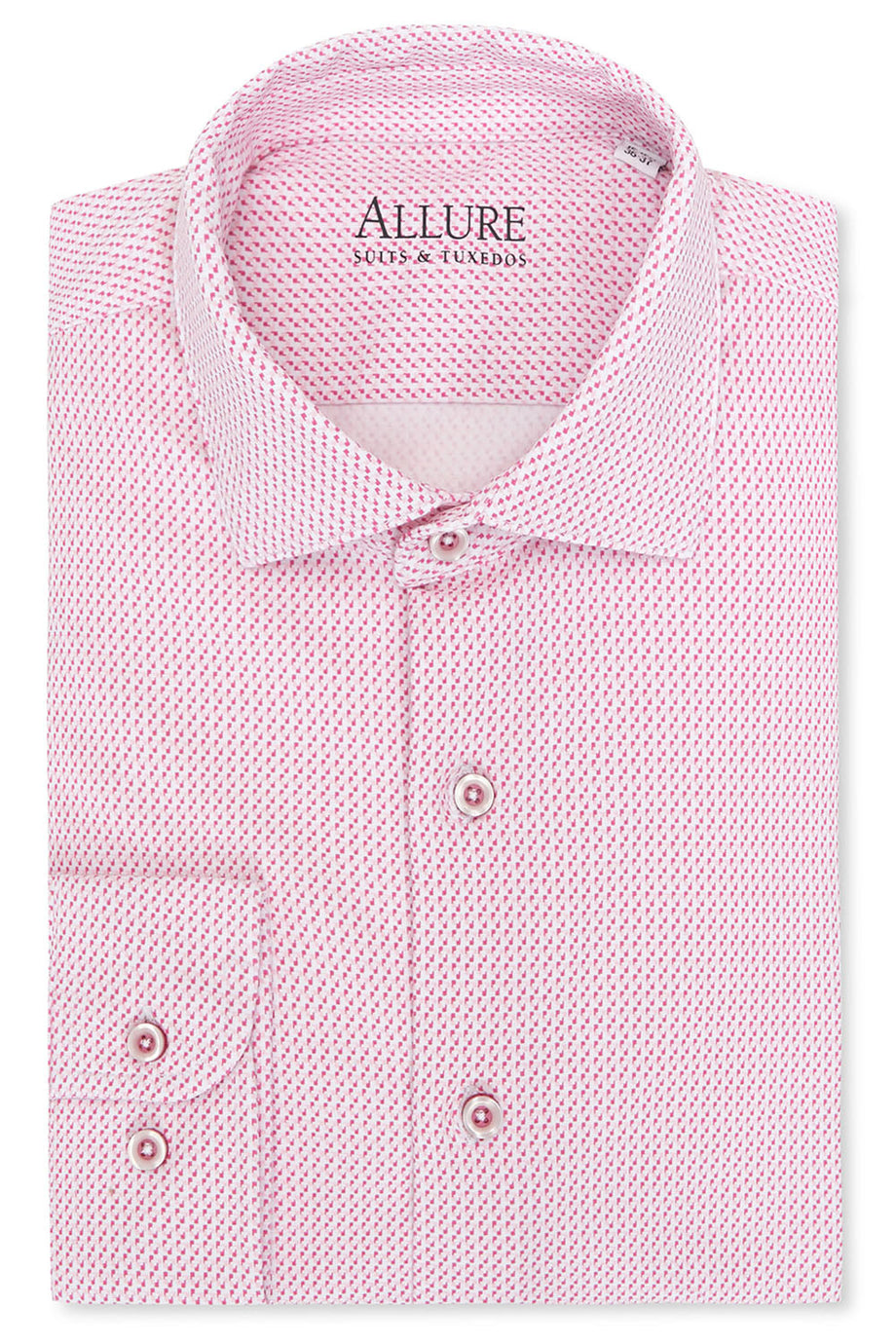 Allure Men "Vanguard" Pink Laydown Formal Shirt