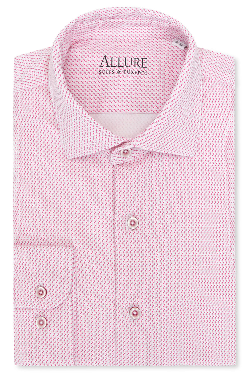 Allure Men "Vanguard" Pink Laydown Formal Shirt