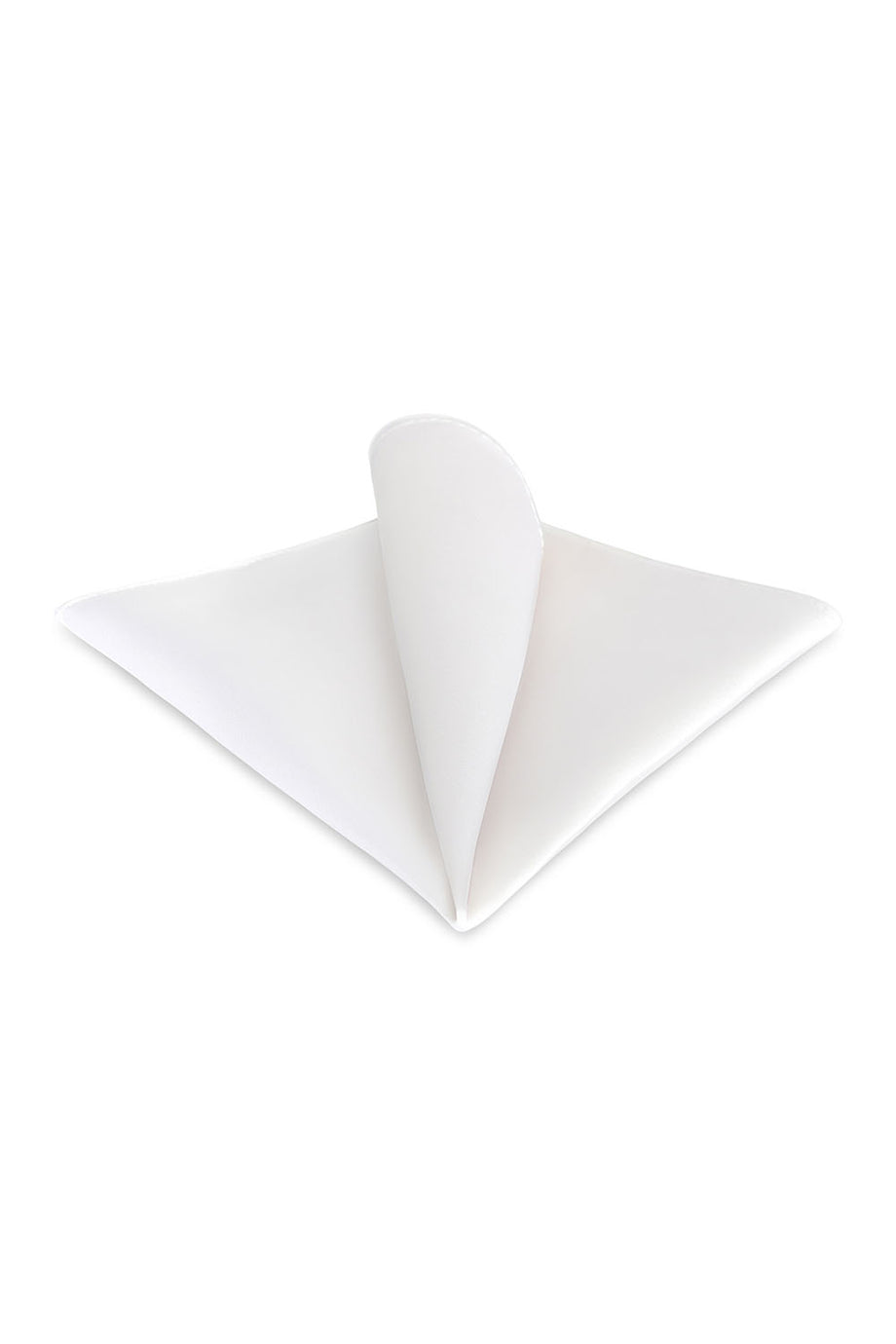 Allure Men White Solid Satin Silk Pocket Square