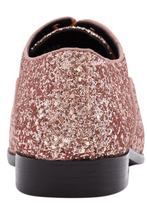 Amali "Lawrence Glitter" Rose Gold Tuxedo Shoes