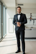 "Amsterdam" Black Tuxedo Jacket (Separates)