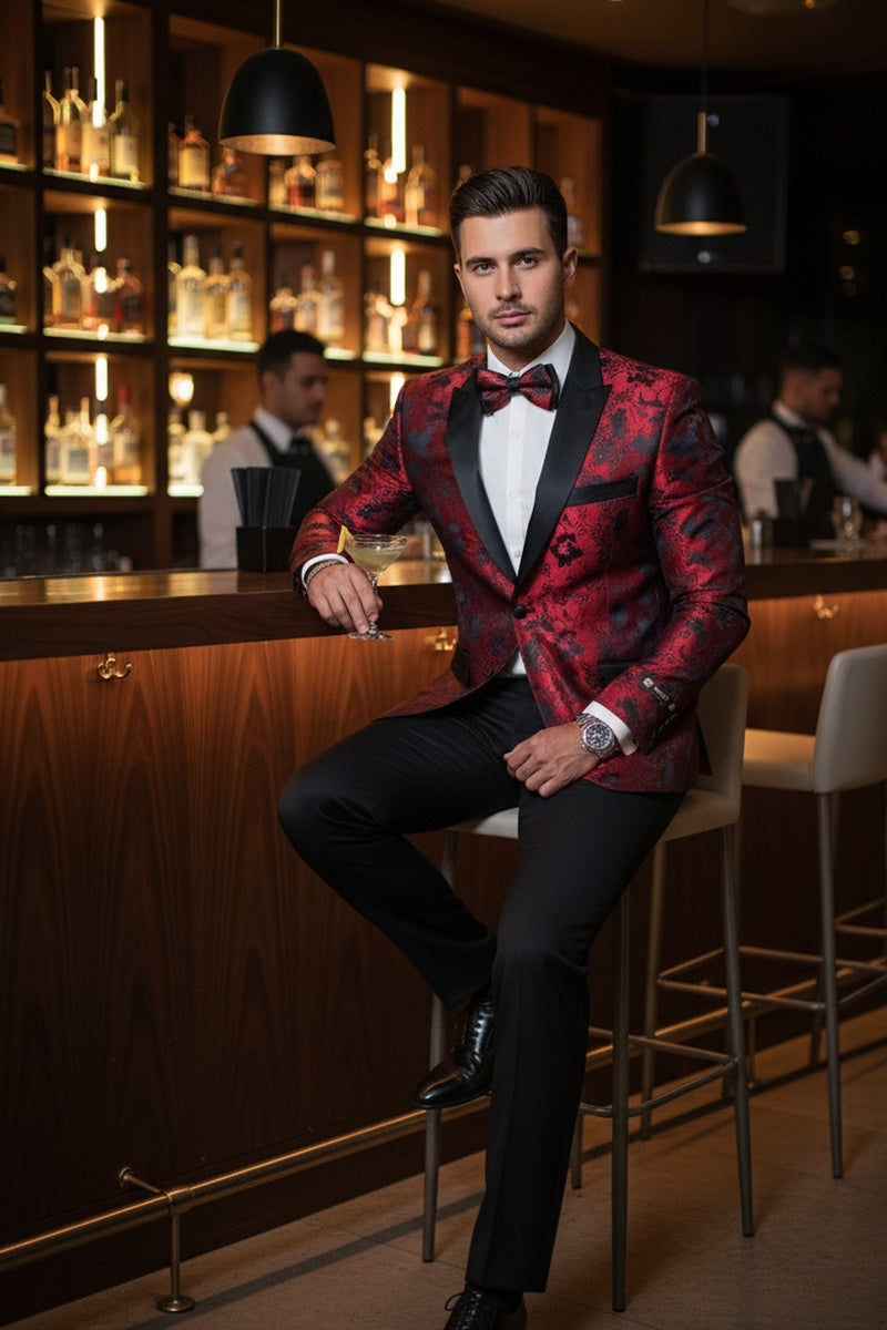 "Amsterdam" Red Tuxedo Jacket (Separates)