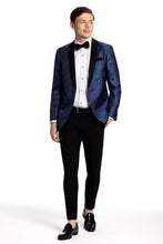 "Aries" Cobalt Paisley Shawl Tuxedo Jacket (Separates)