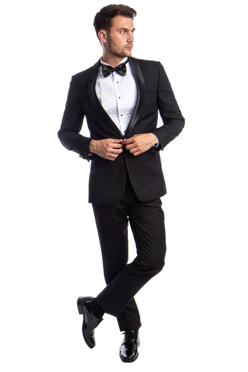 Azzuro "Chadwick" Black Tuxedo (2-Piece Set)