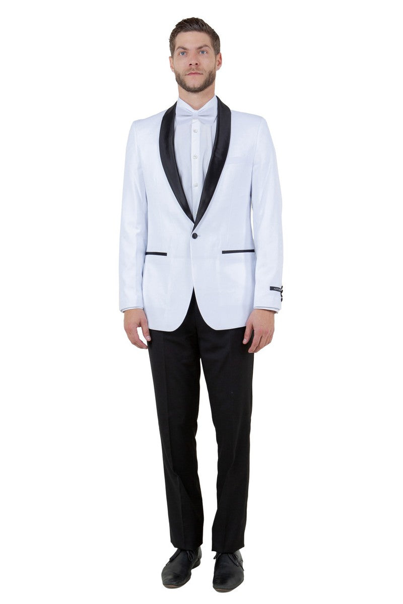 Azzuro "Chadwick" White Tuxedo (2-Piece Set)