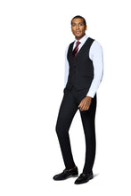 Bergamo Elegant "Ashford" Black 2-Button Notch Suit (3-Piece Set)