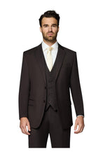 Bergamo Elegant "Ashford" Dark Brown 2-Button Notch Suit (3-Piece Set)