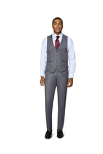 Bergamo Elegant "Ashford" Medium Grey 2-Button Notch Suit (3-Piece Set)