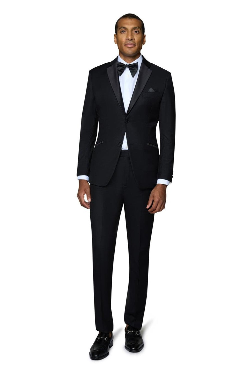 Bergamo Elegant "Pembroke" Black 2-Button Notch Tuxedo (2-Piece Set)