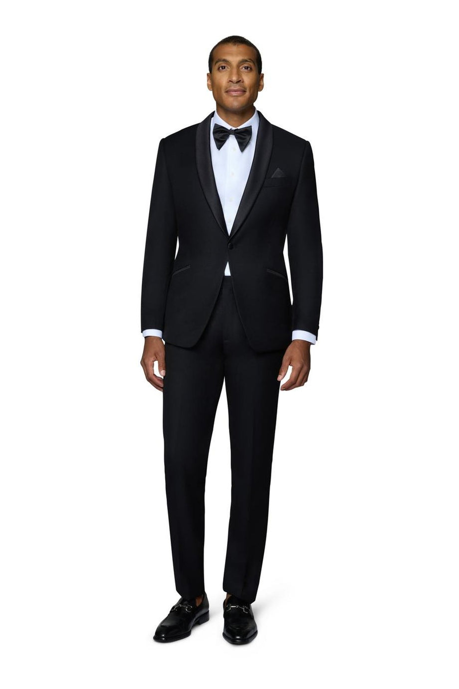 Bergamo Elegant "Winslow" Black 1-Button Shawl Tuxedo (2-Piece Set)