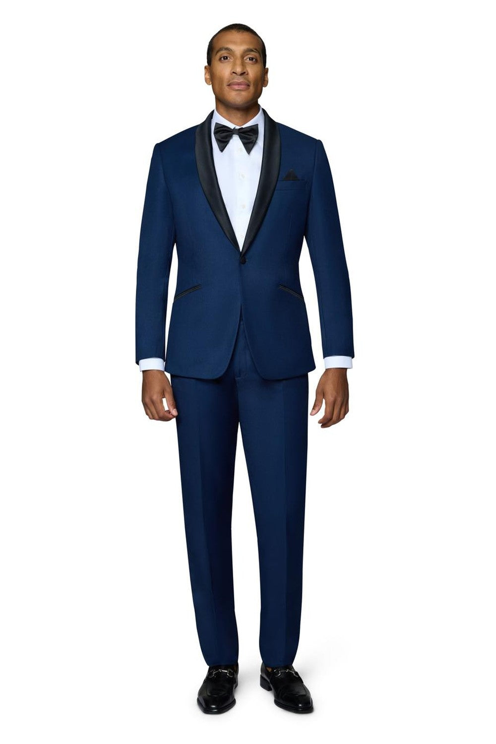 Bergamo Elegant "Winslow" New Blue 1-Button Notch Tuxedo (2-Piece Set)