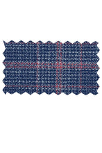 Bertolini Bertolini Navy & Salmon Windowpane Sports Jacket