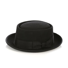 Black Wool Pork Pie Hat - Ferrecci USA 