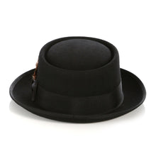 Black Wool Pork Pie Hat - Ferrecci USA 