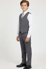 "Liam" Kids Charcoal Suit (5-Piece Set)