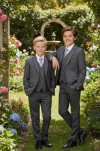 "Liam" Kids Charcoal Suit (5-Piece Set)