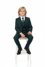 BLACKTIE "Liam" Kids Hunter Green Suit (5-Piece Set)