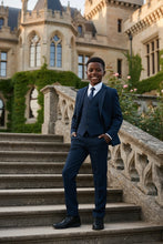 "Liam" Kids Midnight Blue Suit (5-Piece Set)
