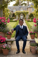 BLACKTIE "Liam" Kids Midnight Blue Suit (5-Piece Set)