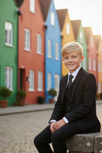 BLACKTIE "Liam" Kids Onyx Black Suit (5-Piece Set)