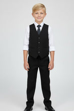 BLACKTIE "Liam" Kids Onyx Black Suit (5-Piece Set)