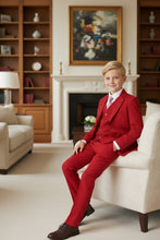 BLACKTIE "Liam" Kids Red Suit (5-Piece Set)