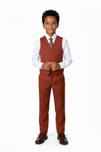 "Liam" Kids Rust Suit (5-Piece Set)