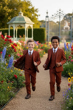 "Liam" Kids Rust Suit (5-Piece Set)