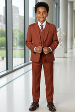 BLACKTIE "Liam" Kids Rust Suit (5-Piece Set)