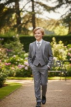 BLACKTIE "Liam" Kids Vintage Grey Suit (5-Piece Set)
