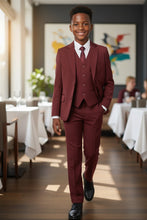 BLACKTIE "Liam" Kids Wine Suit (5-Piece Set)