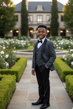 BLACKTIE "London" Kids Charcoal Tuxedo (5-Piece Set)