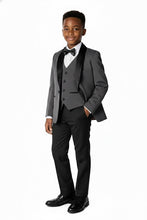 BLACKTIE "London" Kids Charcoal Tuxedo (5-Piece Set)