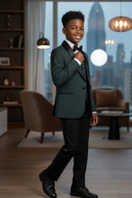 "Mason" Kids Hunter Green Suit (5-Piece Set)