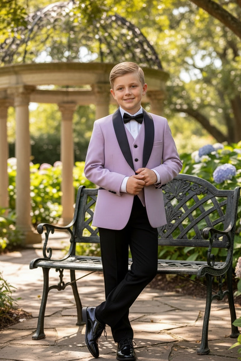 "London" Kids Lavender Tuxedo (5-Piece Set)