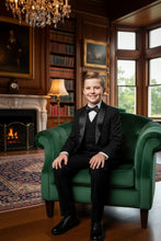 "London" Kids Onyx Black Tuxedo (5-Piece Set)