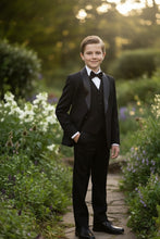 BLACKTIE "London" Kids Onyx Black Tuxedo (5-Piece Set)