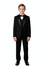 BLACKTIE "London" Kids Onyx Black Tuxedo (5-Piece Set)