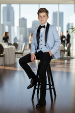 "London" Kids Powder Blue Tuxedo (5-Piece Set)