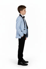 "London" Kids Powder Blue Tuxedo (5-Piece Set)