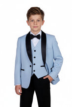 "London" Kids Powder Blue Tuxedo (5-Piece Set)
