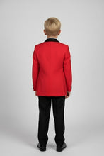 "London" Kids Red Tuxedo (5-Piece Set)