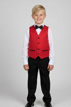"London" Kids Red Tuxedo (5-Piece Set)