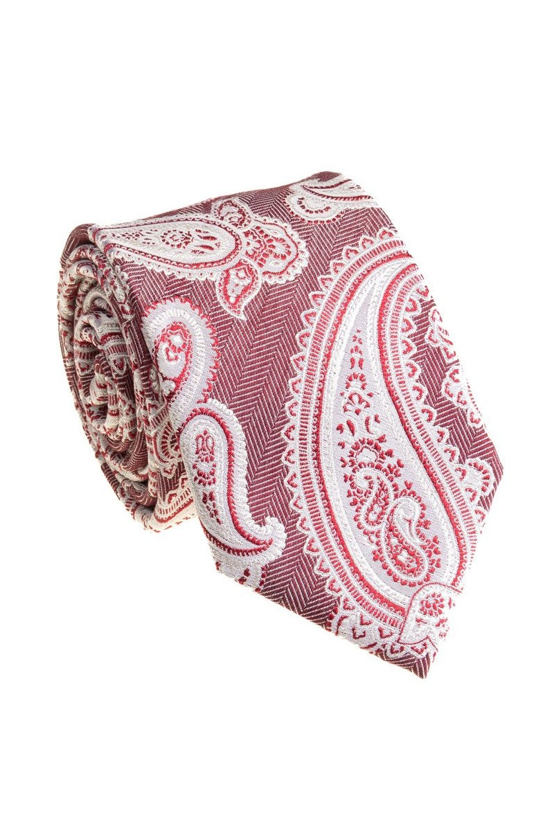 Bocara Bocara Burgundy Necktie (B25-6059C)