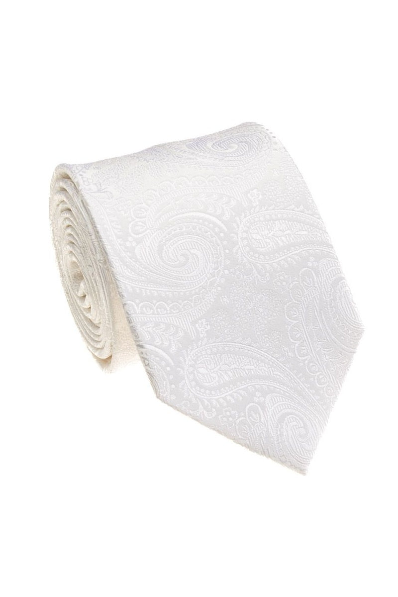 Bocara Bocara White Necktie (B25-6053B)