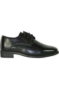 "King" Kids Black Dress Shoes