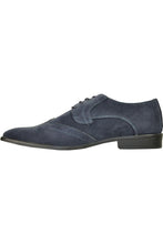 Bravo "King" Blue Suede Tuxedo Shoes