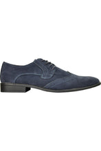 Bravo "King" Blue Suede Tuxedo Shoes