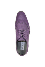 "King" Purple Suede Tuxedo Shoes