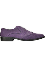 "King" Purple Suede Tuxedo Shoes